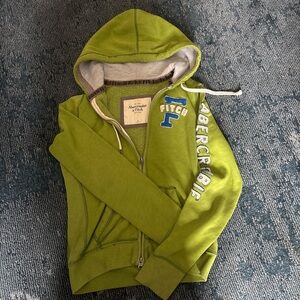 Abercrombie & Fitch Vintage Women’s Green Zip-Up Hoodie
